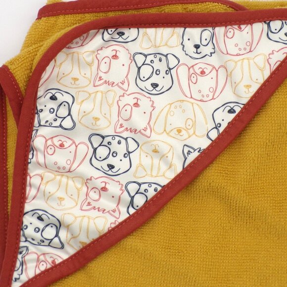 Hooded Bath Towels Baby Boy Girl Brown Dog Print "Doggone Cute" Lot of 3 New - Picture 6 of 8